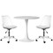Clear Acrylic Desk Chair - Armless Office Chair, Height Adjustable, Rolling Chair - Modern Ghost Chair, Perfect for Home Office or Vanity with Swivel Function